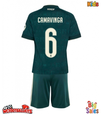 Real Madrid Eduardo Camavinga #6 Replica Away Stadium Kit for Kids 2026-27 Short Sleeve (+ pants)